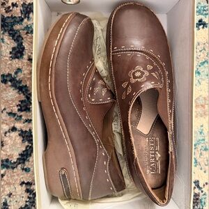 Brown Leather Burbank Slip-On Shoes by L'Artiste